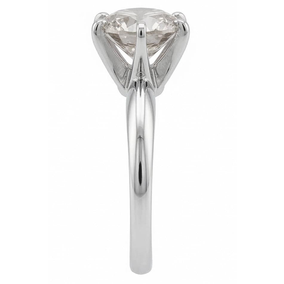 1 Carat Round Natural Earth Mined Diamond White Gold 14K Solitaire Engagement Ring New