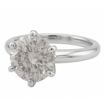 1 Carat Round Natural Earth Mined Diamond White Gold 14K Solitaire Engagement Ring New