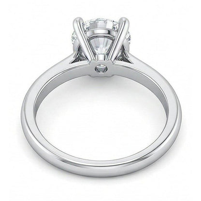 1 Carat Round Solitaire Natural Earth Mined Diamond Engagement Ring 14K White Gold
