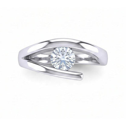 natural round diamond 1ct ring with diamond accents