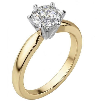 natural round diamond 1ct ring side angle