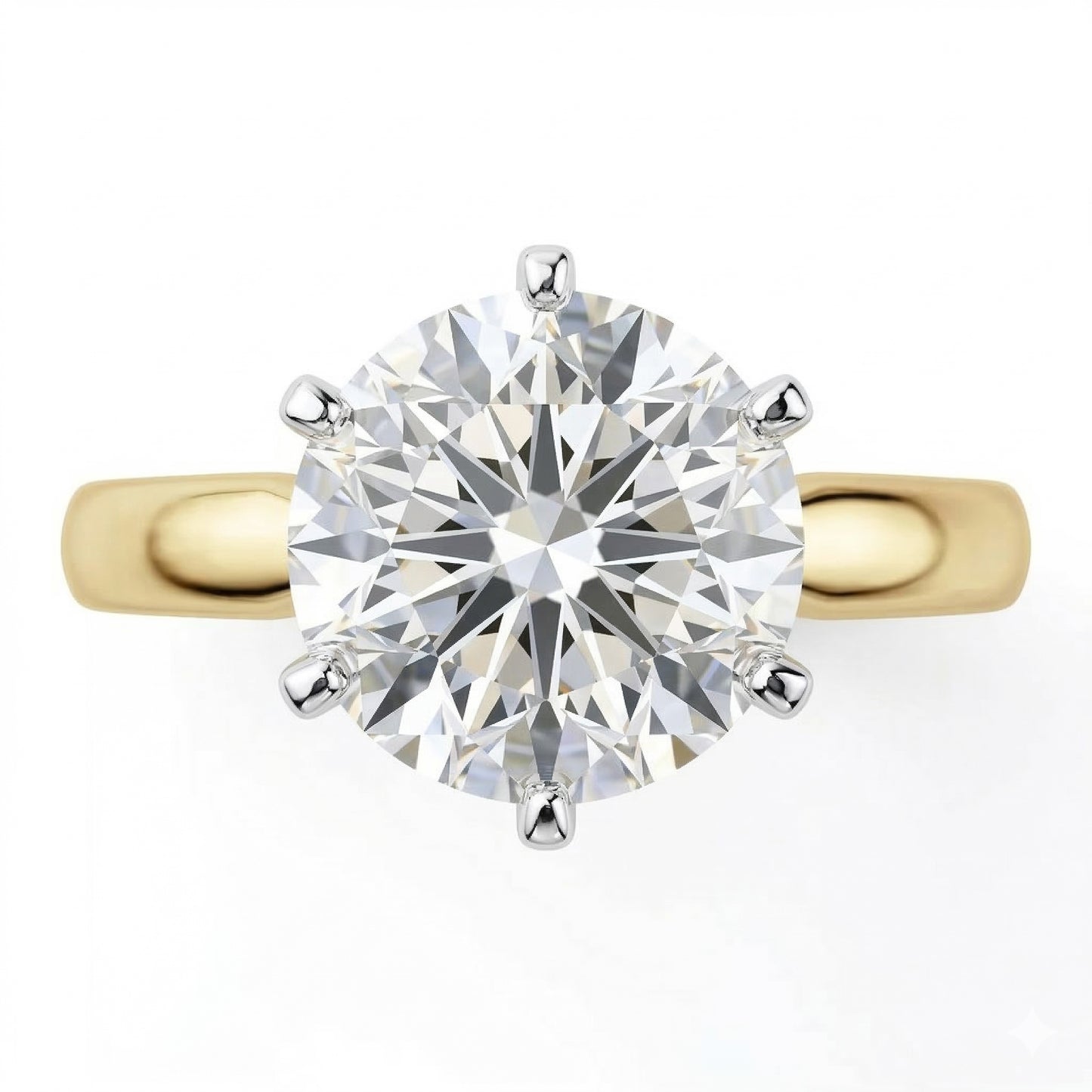 natural round diamond 1ct ring close up detail