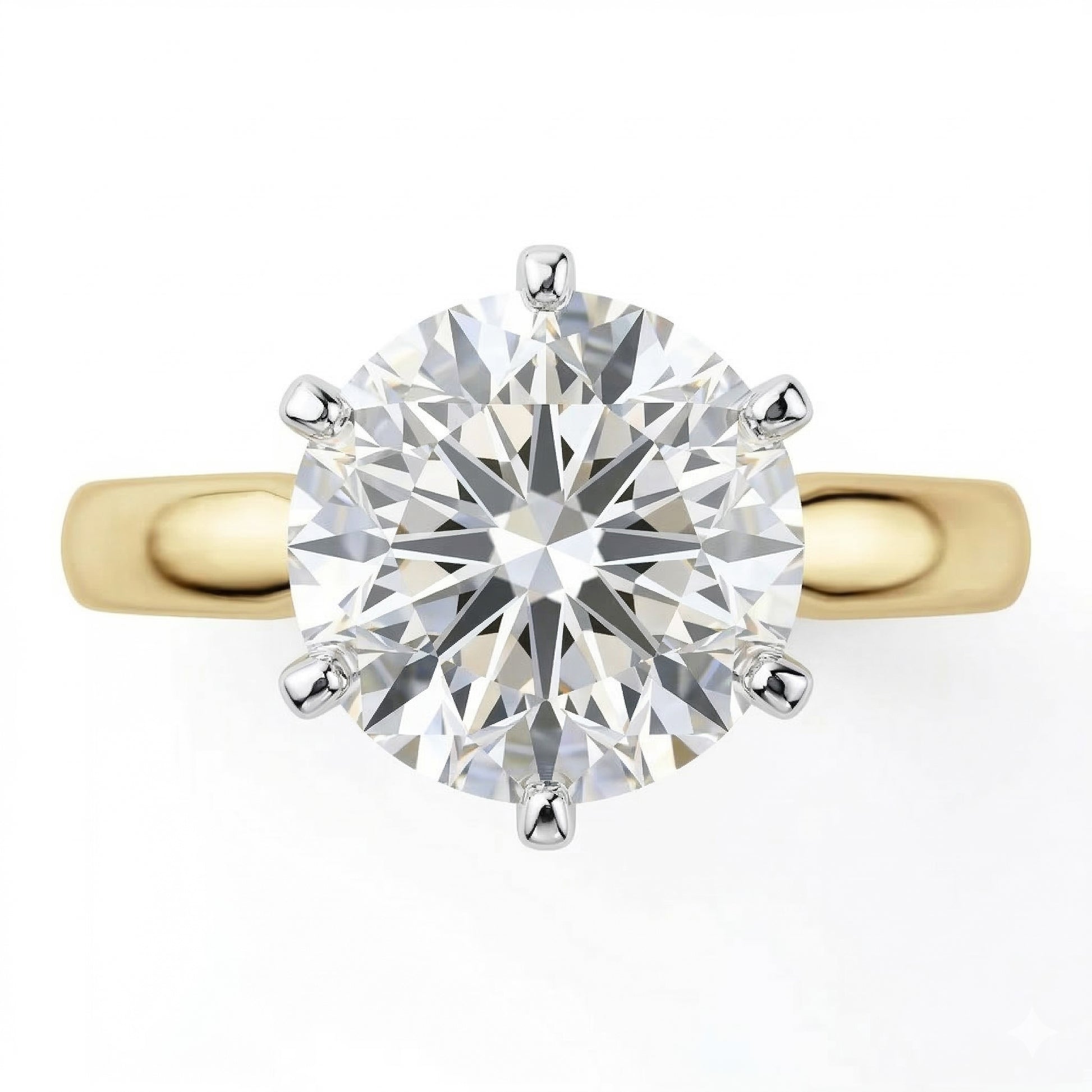 natural round diamond 1ct ring close up detail