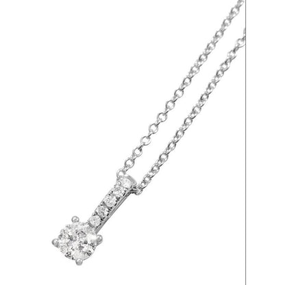 1.05 Ct Prong Set Round GIA CERTIFIED Lab Grown Diamond Necklace Pendant 14K White Gold