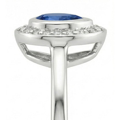 1.30 Ct Ceylon Sapphire Pear Natural Earth Mined Diamonds Wedding Ring