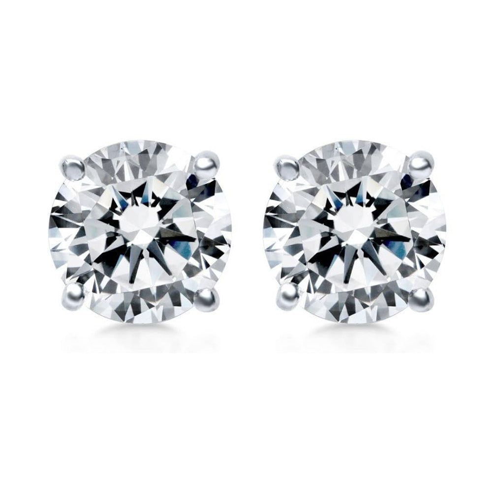 1.3 Ct Round Natural Earth Mined Diamond Stud Earring Fine Jewelry