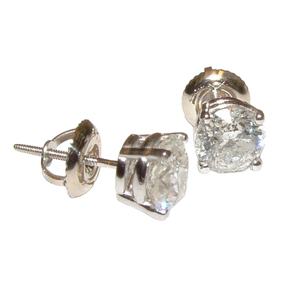 1.40 Carats Natural Earth Mined Diamond Studs Earrings New Gorgeous