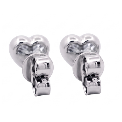 Heart Cut Lab Grown Diamonds 1.50 Carat White Gold Stud Earring