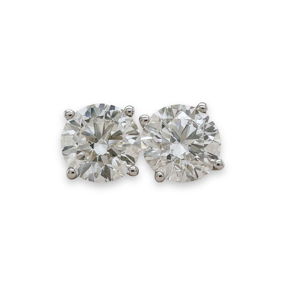 1.50 Carats E Vvs1 Martini Style Natural Earth Mined Diamond Studs Earrings