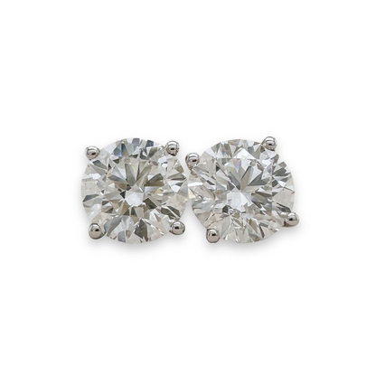 1.50 Carats E Vvs1 Martini Style Natural Earth Mined Diamond Studs Earrings