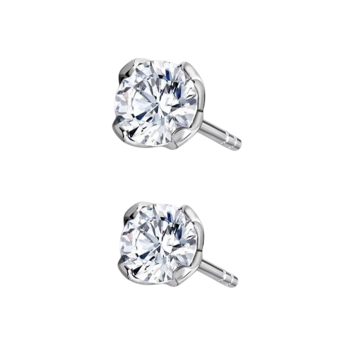 1.50 Carats Natural Earth Mined Diamonds Women Studs Earrings White Gold 14K