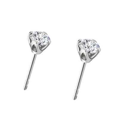 1.50 Carats Natural Earth Mined Diamonds Women Studs Earrings White Gold 14K