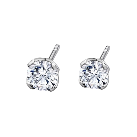 1.50 Carats Natural Earth Mined Diamonds Women Studs Earrings White Gold 14K