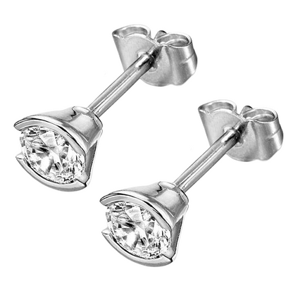 1.50 Carats Real Natural Earth Mined Diamonds Studs Earrings 14K Gold White