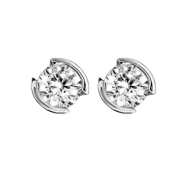 1.50 Carats Real Natural Earth Mined Diamonds Studs Earrings 14K Gold White