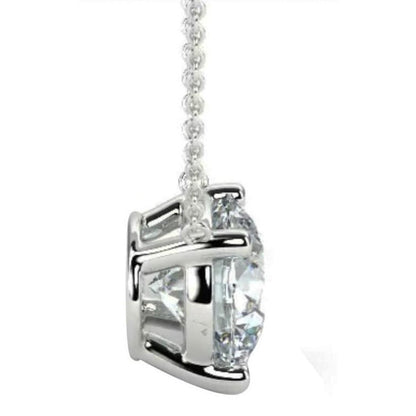 1.50 Cts. GIA CERTIFIED Lab Grown Diamond Jewelry Necklace Pendant White Gold