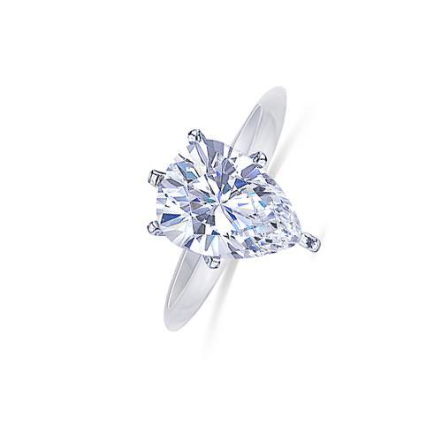 1.5 Carat Prong Set Pear Diamond Ring