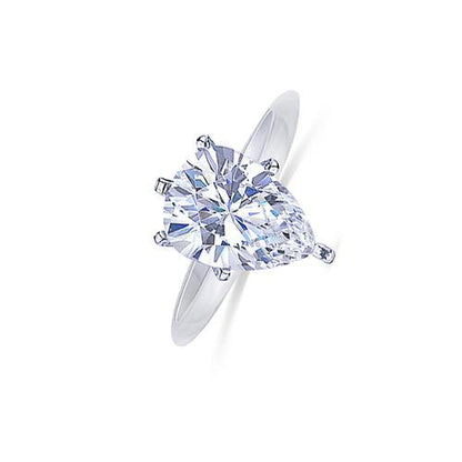 1.5 Carat Prong Set Pear Diamond Ring