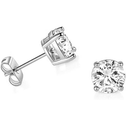 1.5 Carats Round Natural Earth Mined Diamond Stud Earrings Women Gold Jewelry