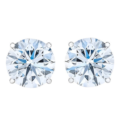 1.80 Carat Solid White Gold E Vvs1 Round Cut Natural Earth Mined Diamond Stud Earring