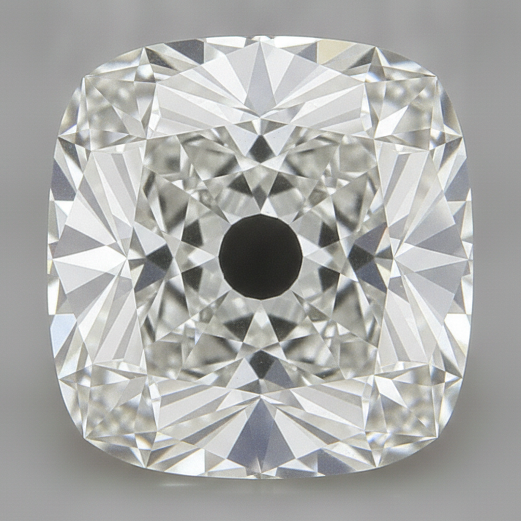 10 Carat Old Mine Cushion Cut Real Genuine Loose Diamond H VS1