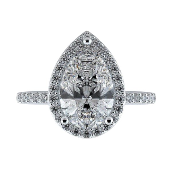 10.04 Carats Huge Pear Lab Grown Diamond Ring White Gold Jewelry