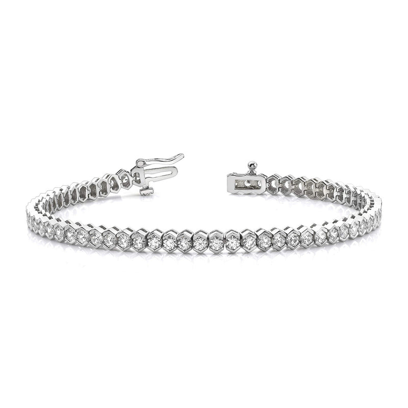 10.50 Ct Round Cut Lab Grown Diamond Tennis Bracelet White Gold Fine Jewelry