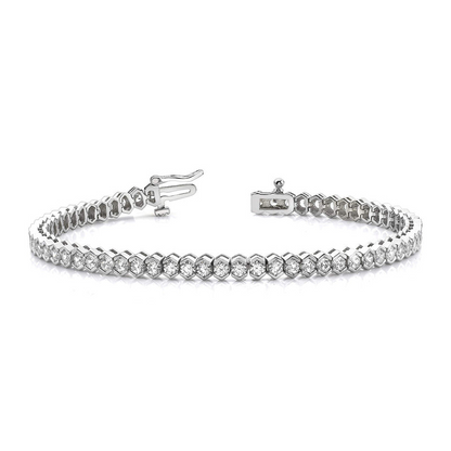 10.50 Ct Round Cut Lab Grown Diamond Tennis Bracelet White Gold Fine Jewelry