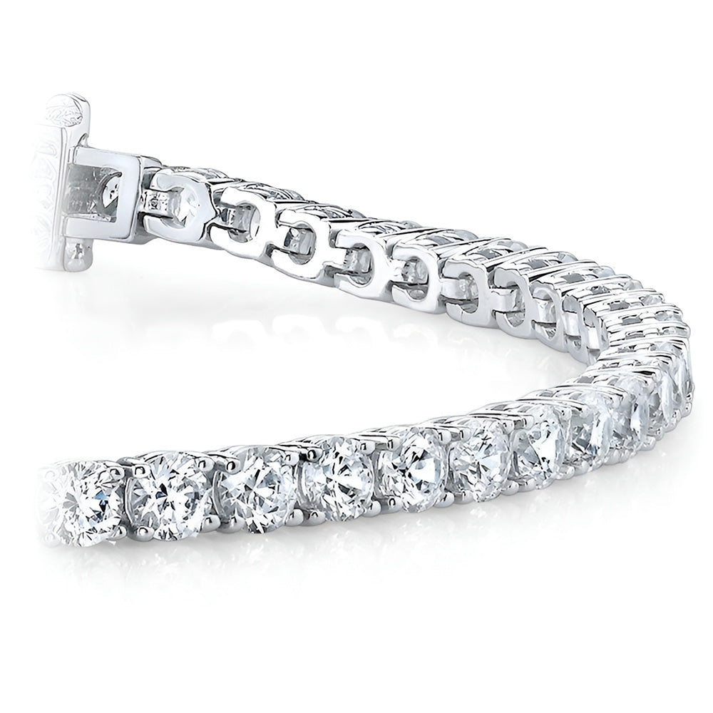 10.10 Ct Lab Grown Diamond Tennis Bracelet Solid 10K White Gold