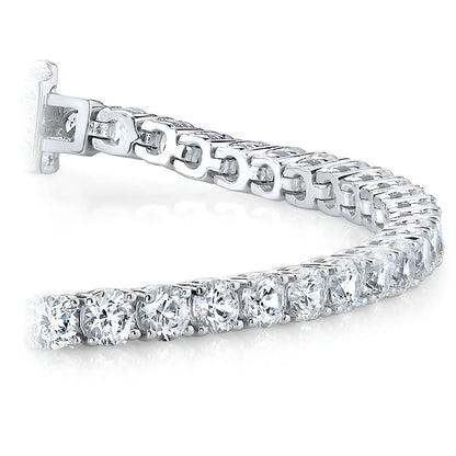 10.10 Ct Lab Grown Diamond Tennis Bracelet Solid 10K White Gold
