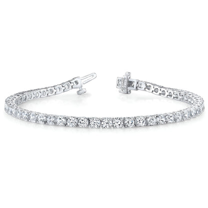 10.10 Ct Lab Grown Diamond Tennis Bracelet Solid 10K White Gold