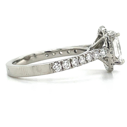 10.50 Ct Cushion Genuine Lab Grown Big Diamond Halo Engagement Ring White Gold