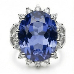 10 Carat Big Sapphire Engagement Ring