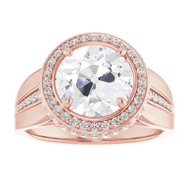 10 Carat Round Diamond Halo Wedding Ring
