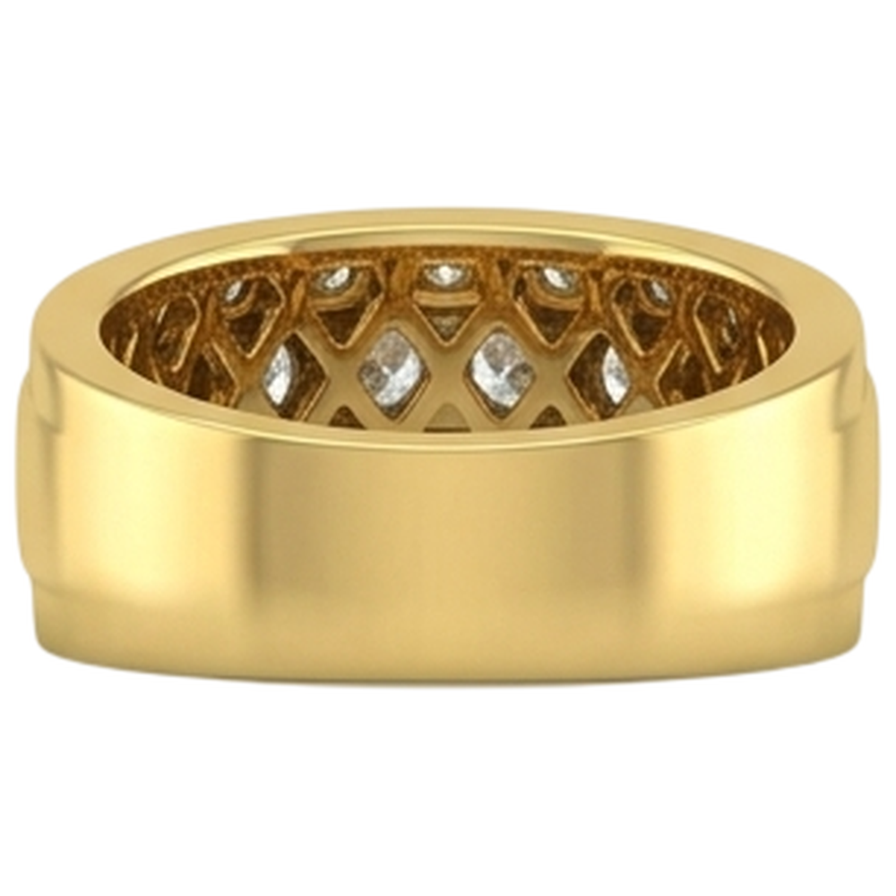 10K Yellow Gold 2 Ct Men's Lab Grown Diamond Ring Jewelry New
