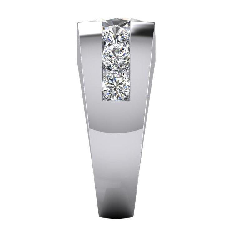 10K Gold Mens Ring Cushion Round Diamond Lab Grown