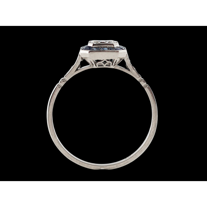 10 Carat Emerald Lab Grown Diamond Sapphire Ring