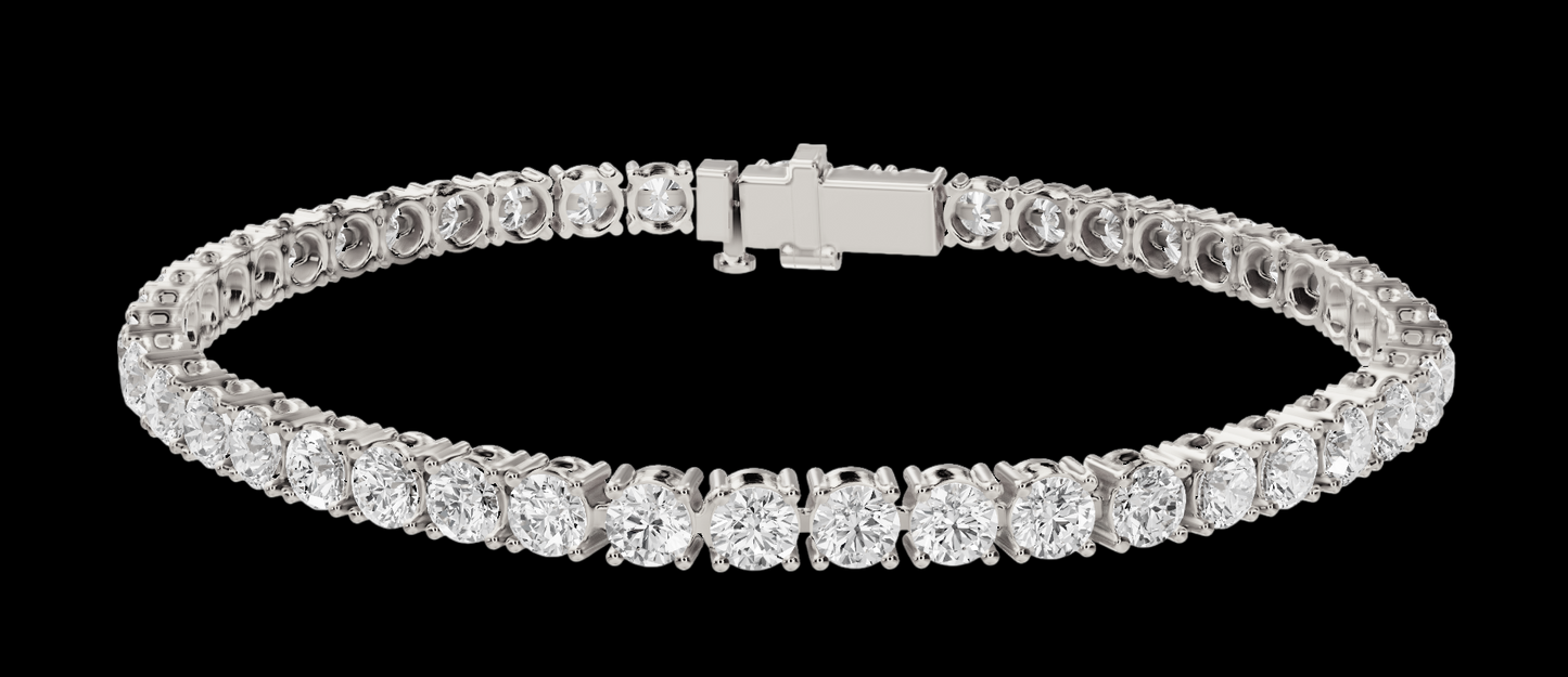 10 Carat Lab Grown Diamonds 14K Tennis Bracelet White Gold 