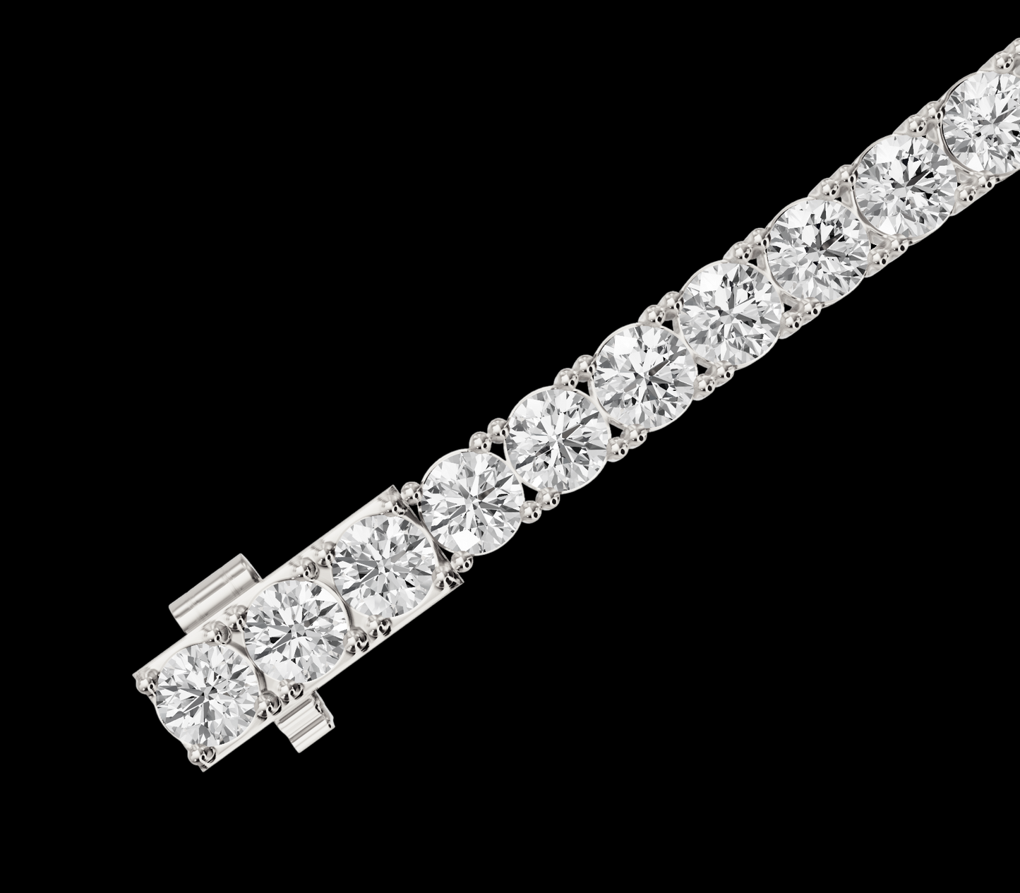 10 Carat Lab Grown Diamonds 14K Tennis Bracelet White Gold 