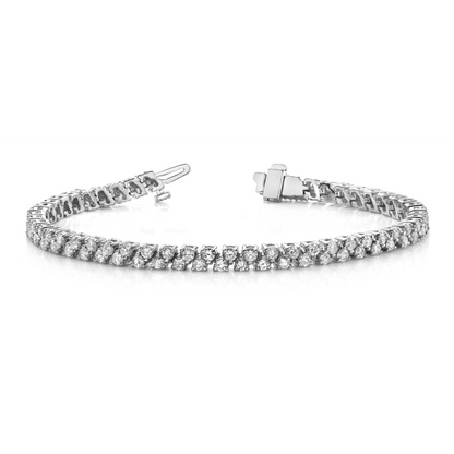 10 Ct White Round Natural Earth Mined Diamond Tennis Bracelet Solid Gold 14K Jewelry