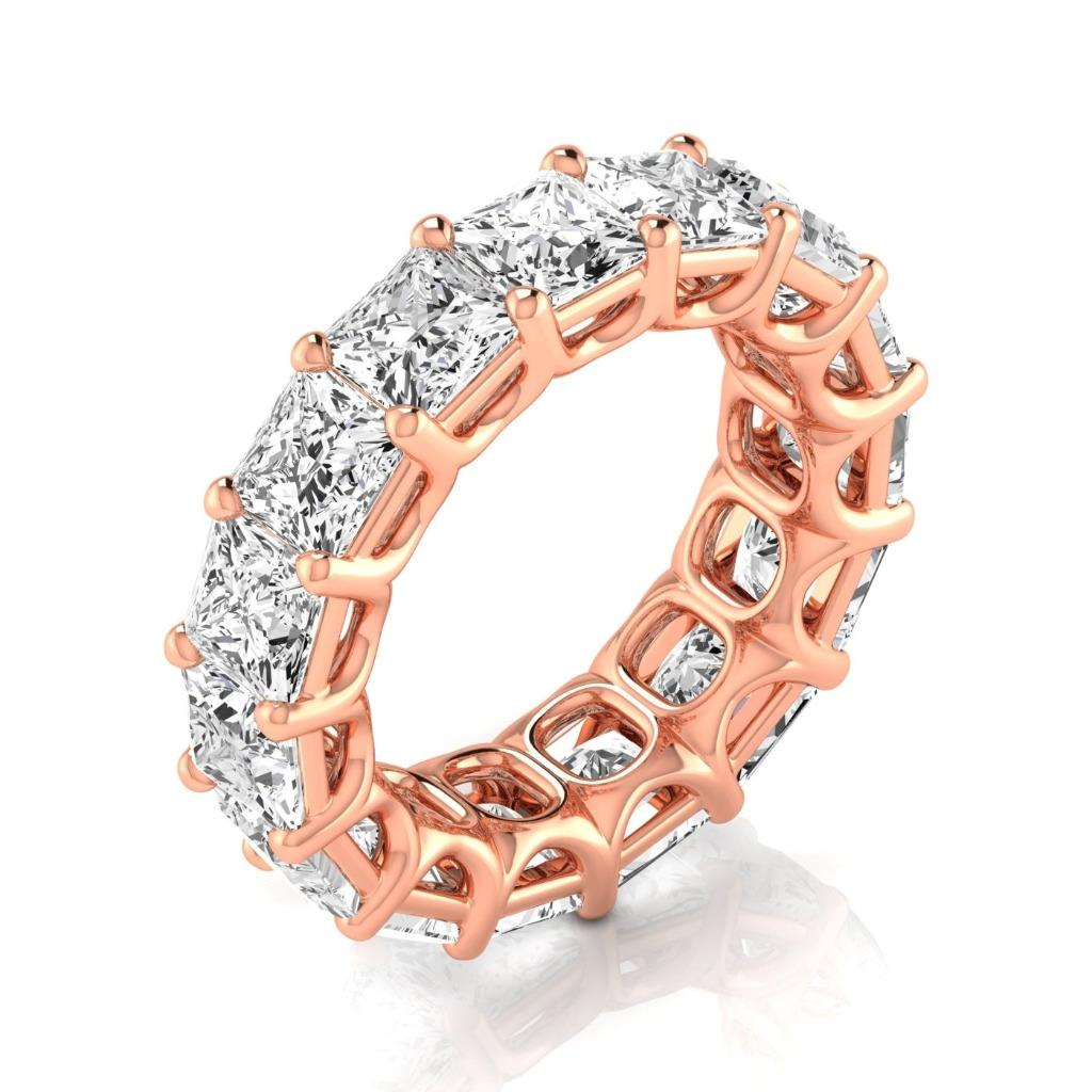 11.25 Ct. Diamond Princess Cut Elegant Eternity Band Lab Grown Ring