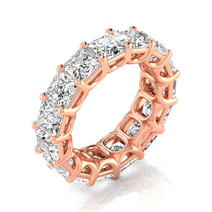 11.25 Ct. Diamond Princess Cut Elegant Eternity Band Lab Grown Ring
