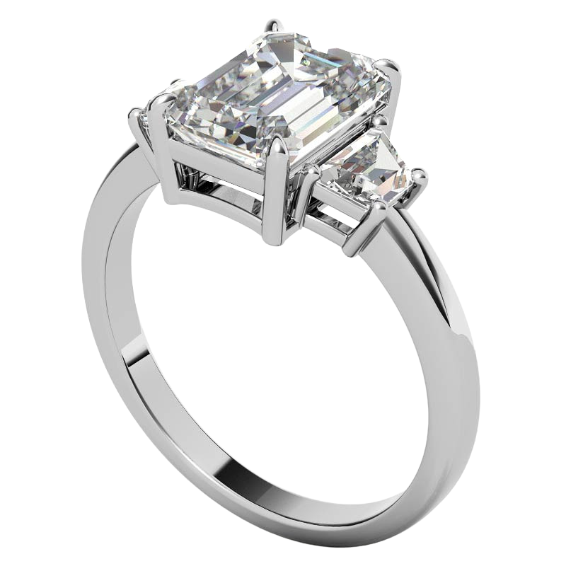 11 Carat Big Cushion Lab Grown Diamond Three 3 Stone Ring Gold New