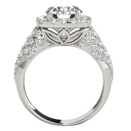 11 Carat Halo Luxury Big Lab Grown Diamond Ring