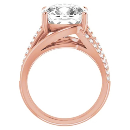 11 Carat Huge Designer Cushion Lab Grown Diamond Ring