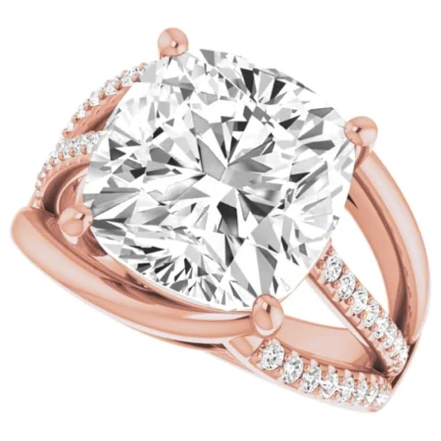 11 Carat Huge Designer Cushion Lab Grown Diamond Ring