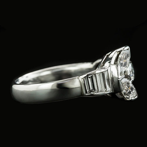 12 Carat Marquise Natural Earth Mined Diamond Women's Ring