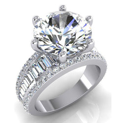 8 Carats Big Round Diamond Ring