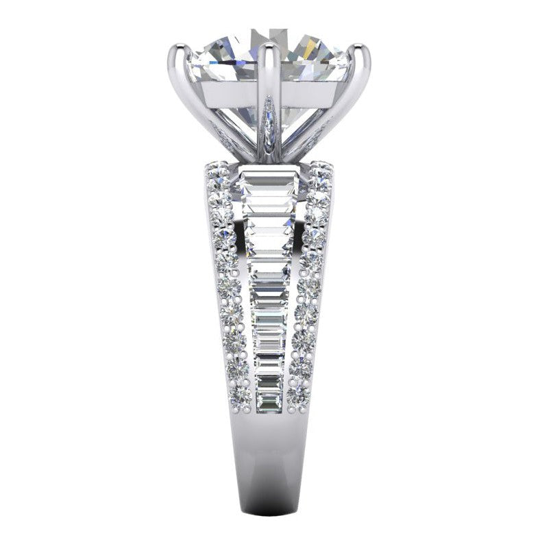 12.50 Carats Big Round Lab Grown Diamond Ring