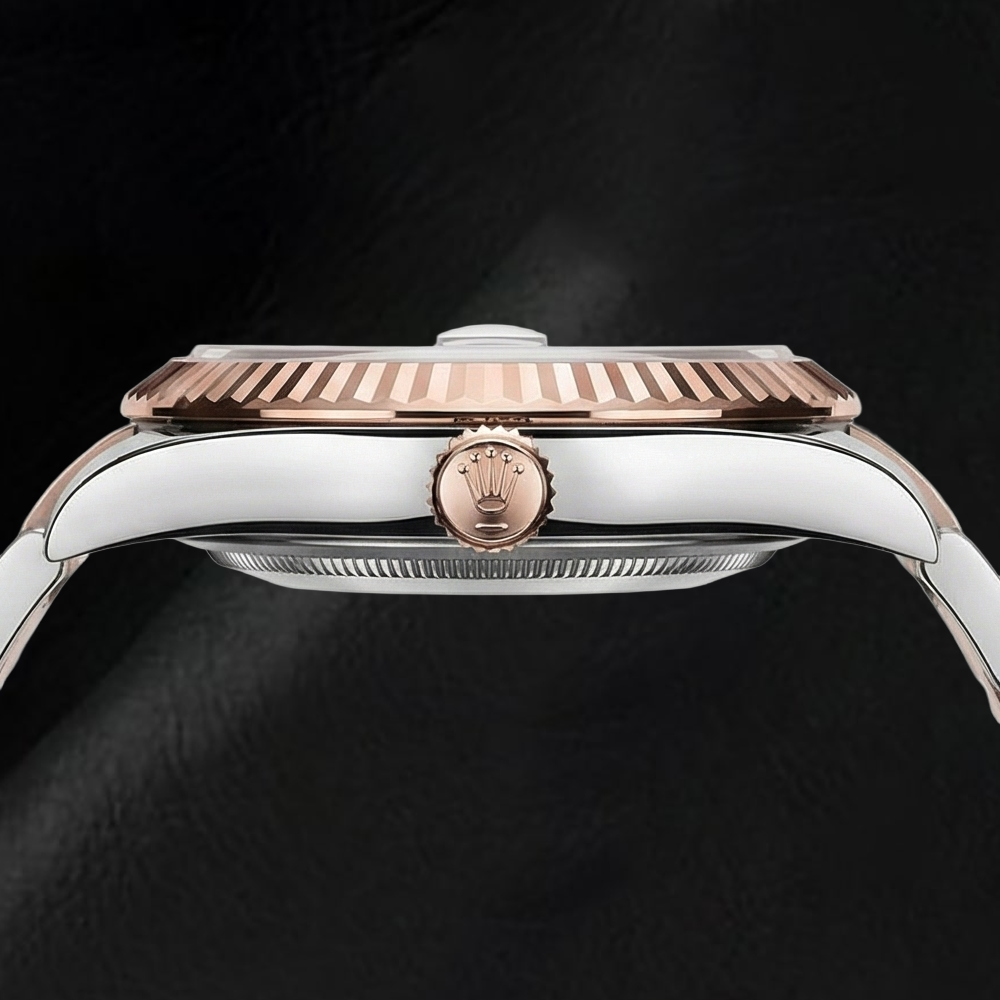natural diamond watch profile view